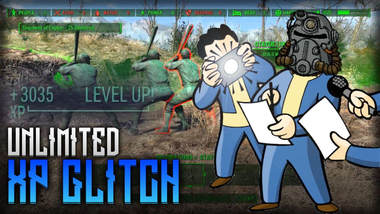 Fallout 4 - UNLIMITED XP GLITCH AFTER PATCH 1.3! (1000 XP Every 50