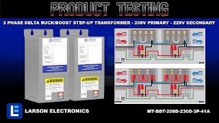 3 Phase Delta Buck/Boost Step-Up Transformer - 208V Primary - 229V Secondary at 41.7 Amps - 50/60Hz