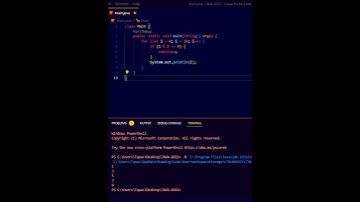 Continue Statement in for Loop | Java Continue Statement #java #shorts  #coding #subscribe  #2023