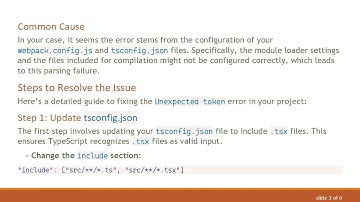 Solving the webpack tsx Module parse failed: Unexpected token Error in Your React TypeScript Setup