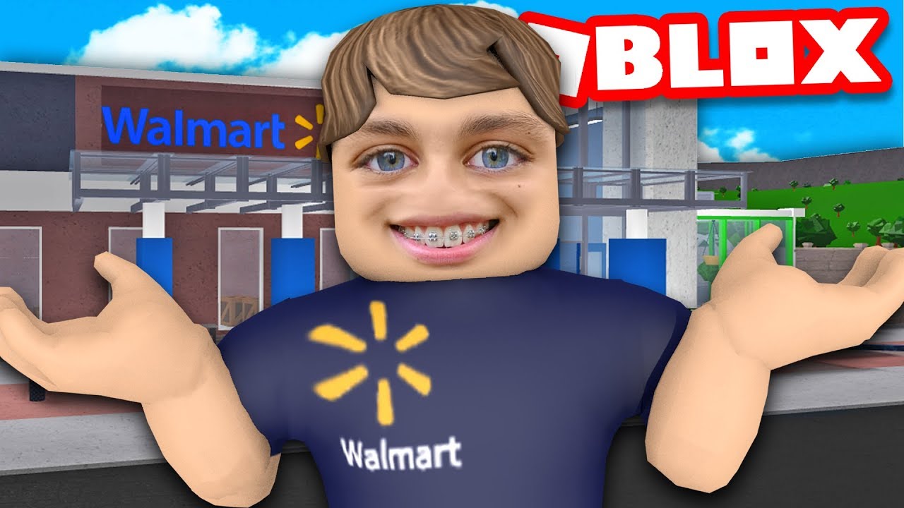 I Opened A Walmart In Bloxburg And It Got Shut Down Youtube - walmart logo roblox image id