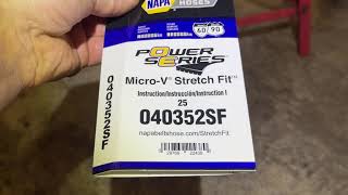 Power steering stretch fit belt install.  3.5 V6 Ford Edge, Fusion, Explorer, Lincoln MKX, MKZ