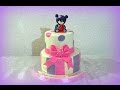 Двухъярусный торт из мастики сборка и украшение Детские торты  The two-storey cake mastic