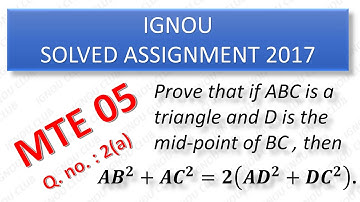 IGNOU Solved Assignment 2017 BSC (MTE 05 2-a)