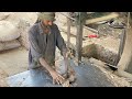 Woodcutting Process on a Saw Machine