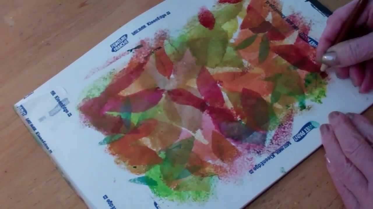 Water Color Stencil Project - YouTube