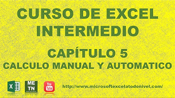 Curso de Excel Intermedio Capitulo 5 | Cálculo Automático y Manual