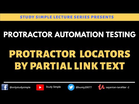 Protractor Locators By Partial LinkText | protractor locators tutorial | Protractor Tutorials