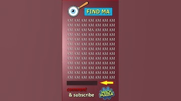 Find MA where? | Brain Teaser IQ Test #shorts #different #puzzles #opticalillusion #quiz