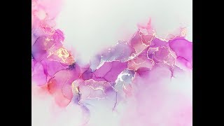 Alcohol Ink Wispy Abstract Process (#4)