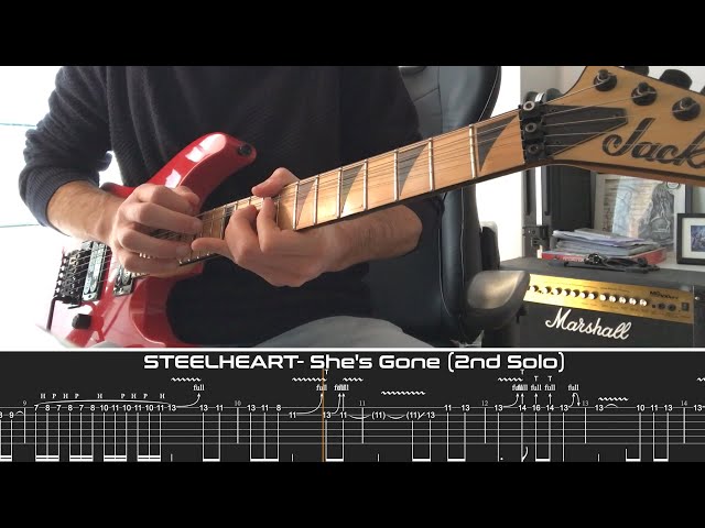 STEELHEART - She's Gone (2nd SOLO) Cover | Guitar Tab | class=