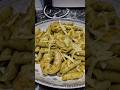 BASIL PESTO PASTA WITH PRAWNS #shorts #foodshorts #basil #basilpesto #pasta #pastarecipe #prawns