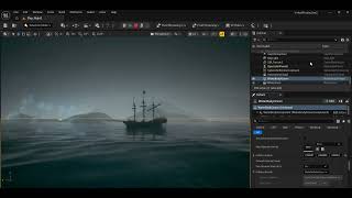 Test Tall Ship Buoyancy 4 pontoon Water Ocean waves sim Unreal Engine 5.7 - works!