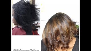 Advanced Hair Color Correction| Black to Warm Brown