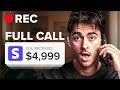 Closing a difficult 5000 sales call live footage