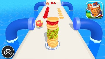 Pancake Run - Gameplay Walkthrough Part 77 - Puzzle Game Levels 475-479 (iOS, Android)
