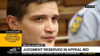 Judgment reserved in Nicholas Ninow appeal bid