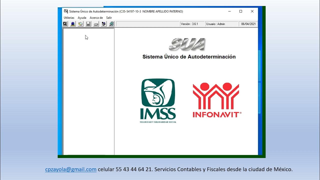 Contabilidad IMSSSUA 2021 ACTUALIZAR UMA, Valor de INFONAVIT y PRIMA de RIESGO en el SUA 3.6.1