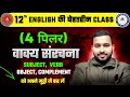 12th English: वाक्य का 4 पिलर | Subject,Verb, Object & Complement को अपने मुट्ठी में कर लें ✊