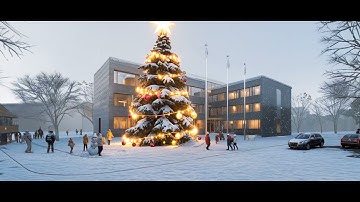 Architectural Visualization: Winter Scene by #kreaai  #architecture , #ai , #d5render #sketchup