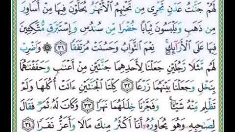 #سورة الكهف للصغار #الآيات#٣١-٣٤#تلاوة الشيخ أيمن سويد #قليل دائم خير
