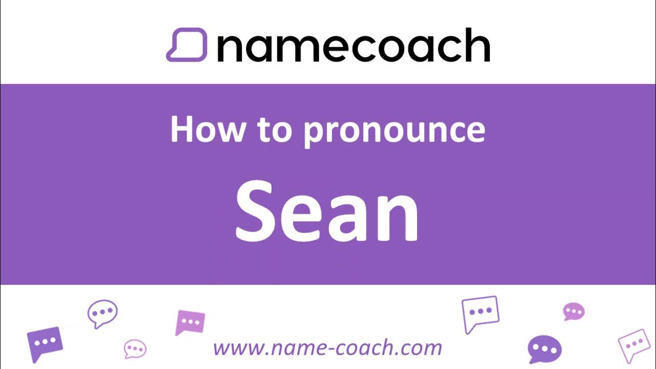 How to Pronounce Sean? YouTube