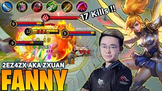 17 Kill ! Fanny Deadly Tornado [ Former Top 1 Global Fanny ] By 2EZ4ZX aka Zxuan - Mobile Legends