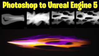 Photoshop to UE5 Niagara: Creating Hand-Painted Trail Textures for Ribbon VFX! (Speed Art) 🎨💨💻