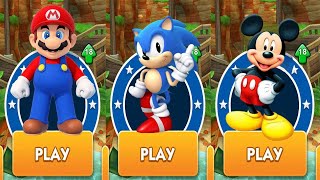 Sonic Dash - Classic Sonic vs Super Mario Subway Run Adventure vs Mickey Mouse Subway Run screenshot 2