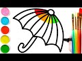 Drawing an umbrella for children / bolalar uchun soyabon chizish / Рисование Зонтик для детей