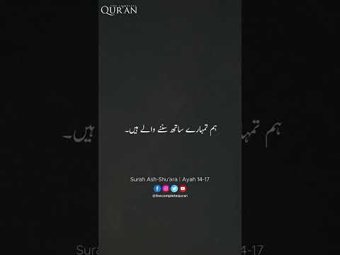 Quran Urdu Translation WhatsApp Status | Surah Ash-Shu'ara Ayah 14-17 #quran #shorts #islam #status