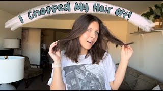 I cut my hair off // Vlog