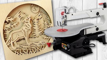 Making of scroll saw project - shadow box wolf