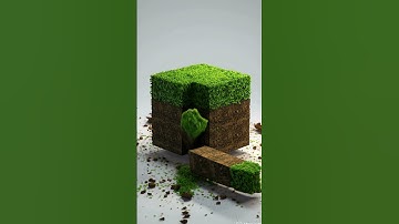 ASMR Minecraft Grass Block 🌱 Oddly Satisfying Slice 🔪 | #shorts