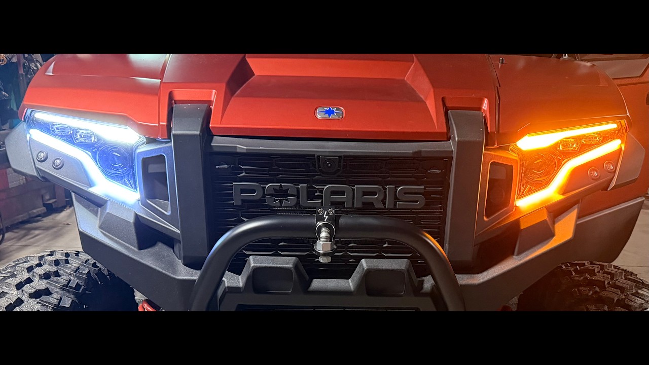 MCS Adventures Turn Signal LED headlight and flex tubes on Polaris ...