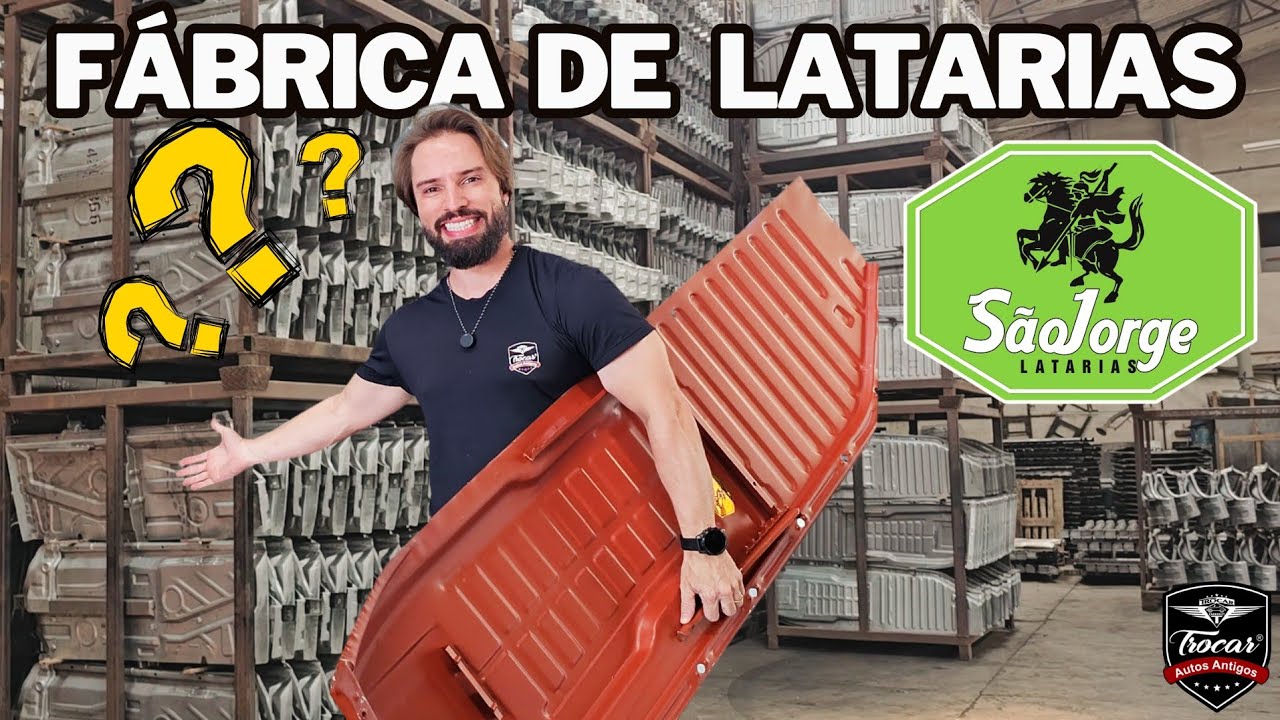 COMO são feitas as LATARIAS para CARROS ANTIGOS? Visitamos a fábrica SÃO JORGE! Incrível! 👏🏻🇧🇷