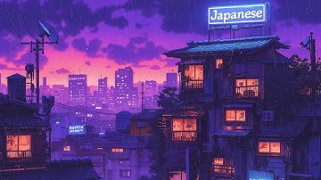 Rain Reflections 🌙 80s 90s Lofi Hip Hop | Study Sleep Nostalgic Relaxing Vibes | The Japanese Town