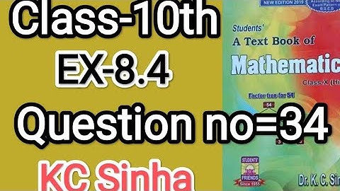 Class -10th ,TRIGONOMETRY, Ex-8.4 Question -34 , Dr KC Sinha students friends maths