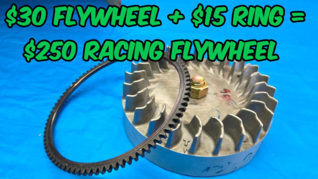 Electric Start Racing Flywheel GX200 Predator 212 Duromax 208 Mini Bike Go Kart