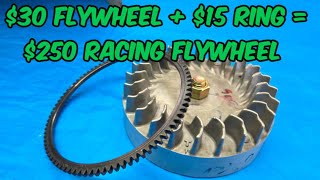 Electric Start Racing Flywheel GX200 Predator 212 Duromax 208 Mini Bike Go Kart