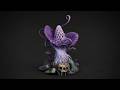 Eldritch Alien Mushroom with Skull - Dark Fantasy Fungus | 4K PBR High-Poly 3D Model