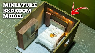 Realistic Modern Bedroom miniature model | model making | Sam-E STUDIO