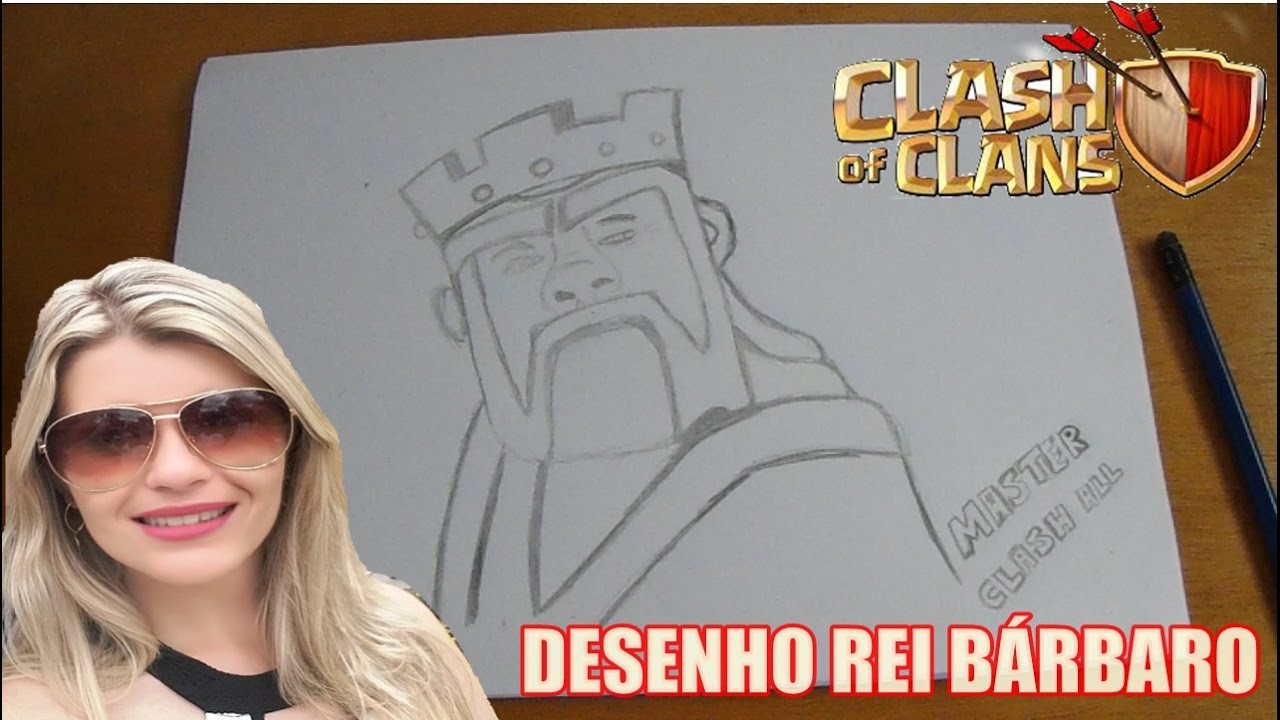 desenho rei bÁrbaro clash of clans 1 youtube