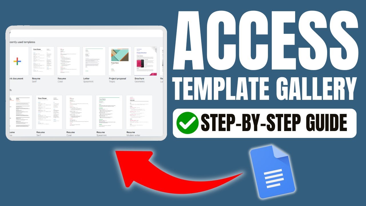 How to Access the Template Gallery in Google Docs - YouTube