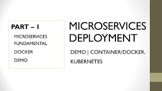Microservice Deployment using Kubernetes - Part 1 | Demo