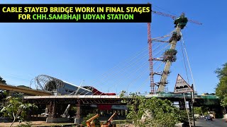 Pune Metro Vlog 329 - Cable Stayed Bridge For Chh.Sambhaji Udyan  Station In Final Stages