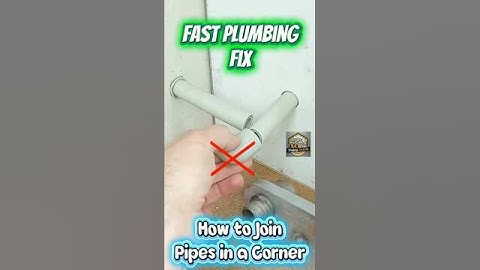 FAST Plumbing Fix: How to Join Pipes in a Corner (Threaded Fitting) #short #plumbinghack