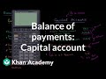 Balance of payments: Capital account | Foreign exchange and trade | Macroeconomics | Khan Academy