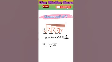 Square root of 7 || 7 का वर्गमूल || #squareroot #वर्गमूल #maths #tricks #cet #uppolice #upsc #shorts