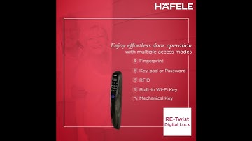 Hafele brings to you RE-Twist - a feature-loaded digital lock packed in a contemporary design